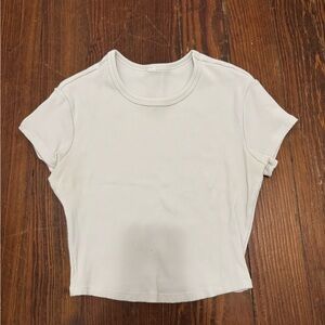Alo White Ribbed Women's Top
